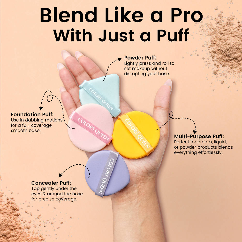 Multicolor Makeup Puffs - Pack Of 4 | T32 - view 2