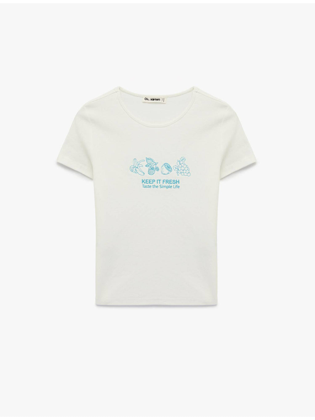 Womens White Crew Neck T-Shirt | TS56 - view 1