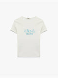 Womens White Crew Neck T-Shirt | TS56 - view 1