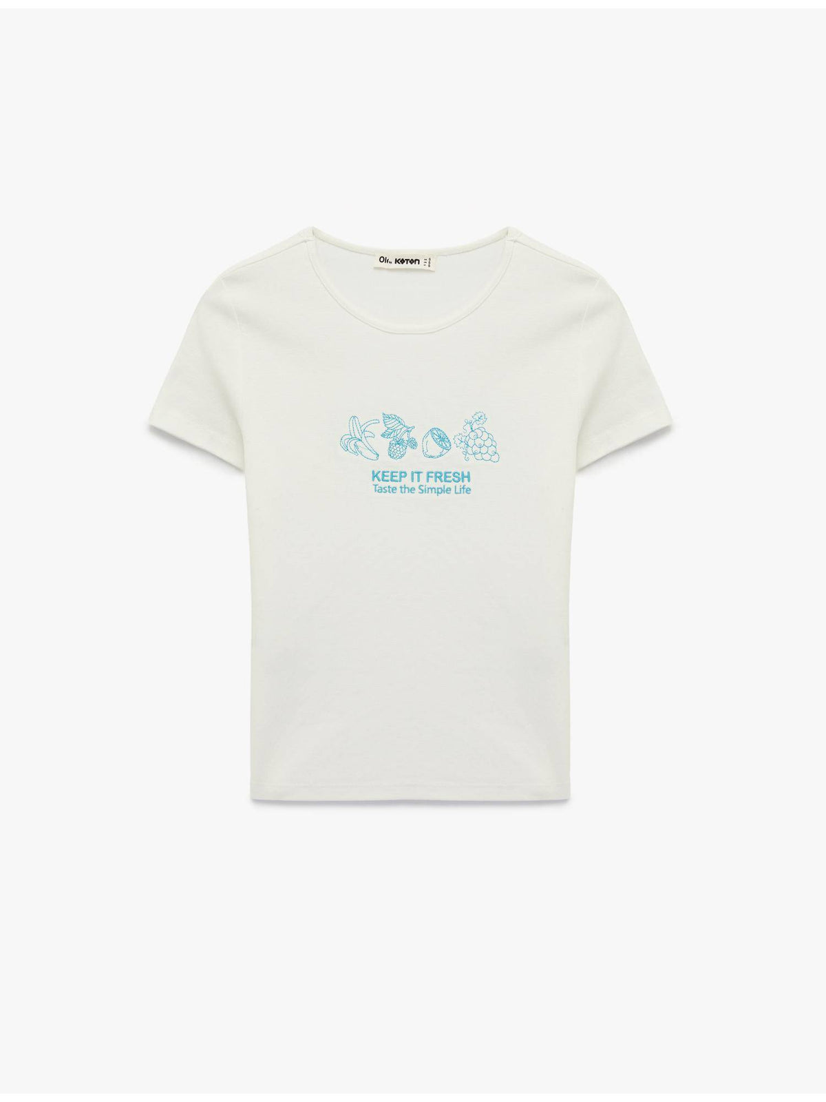 Womens White Crew Neck T-Shirt | TS56 - view 1