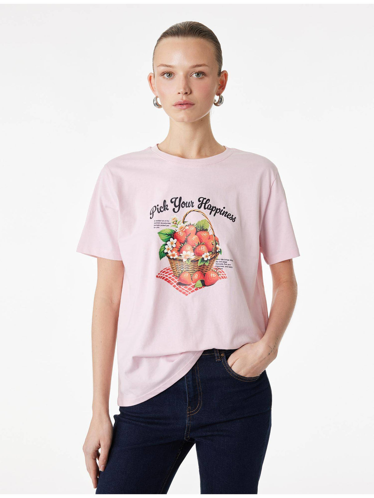 Womens Pink Printed T-Shirt | TS56 - view 1