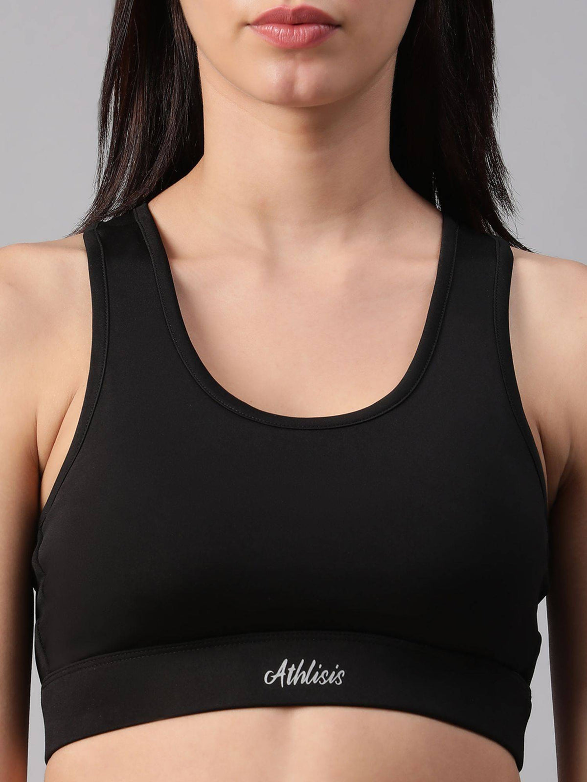Dark Mauve Non-Wired Removable Padding Sports Bra | sb09 - view 24
