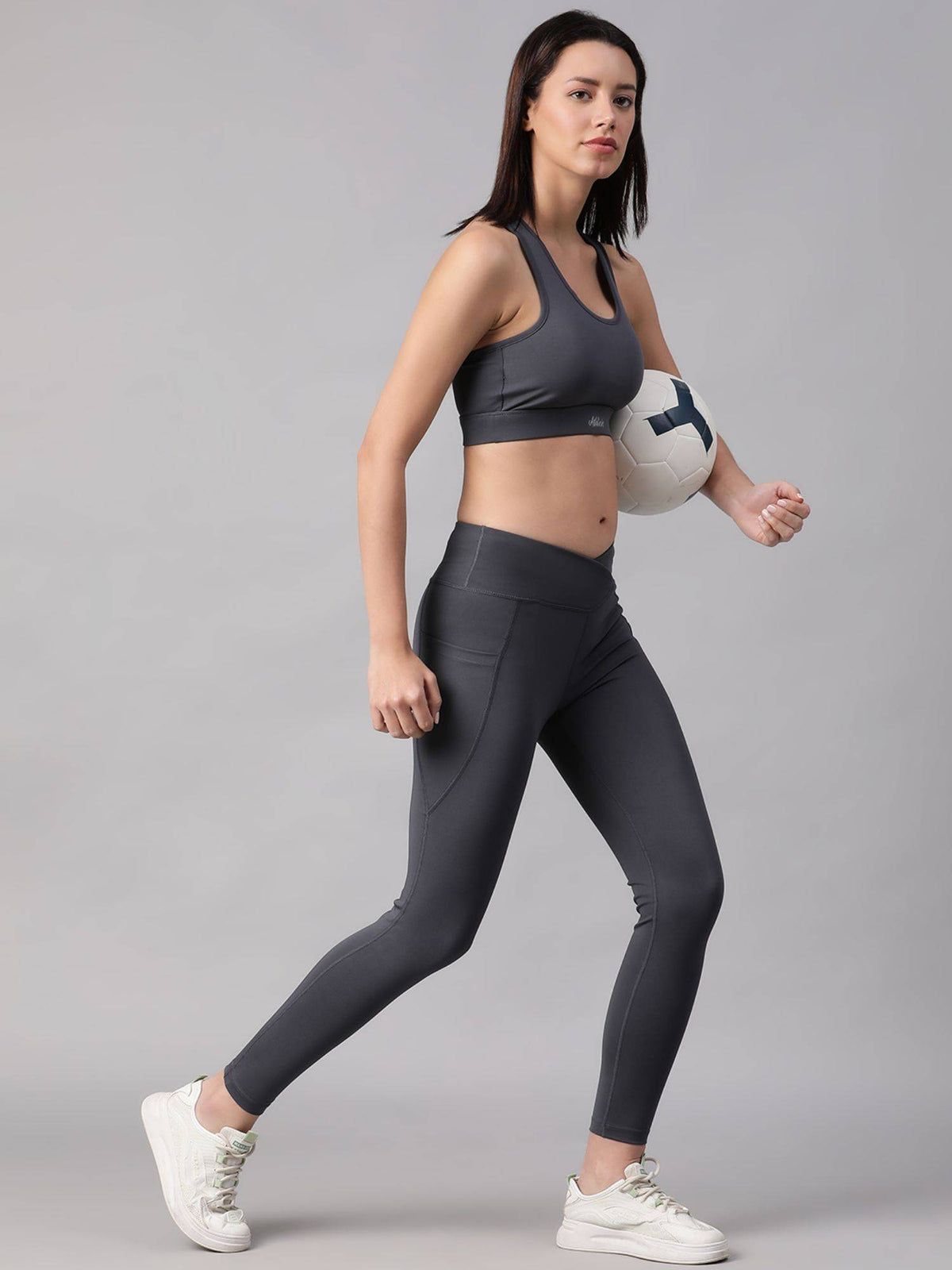 Dark Mauve Non-Wired Removable Padding Sports Bra | sb09 - view 11