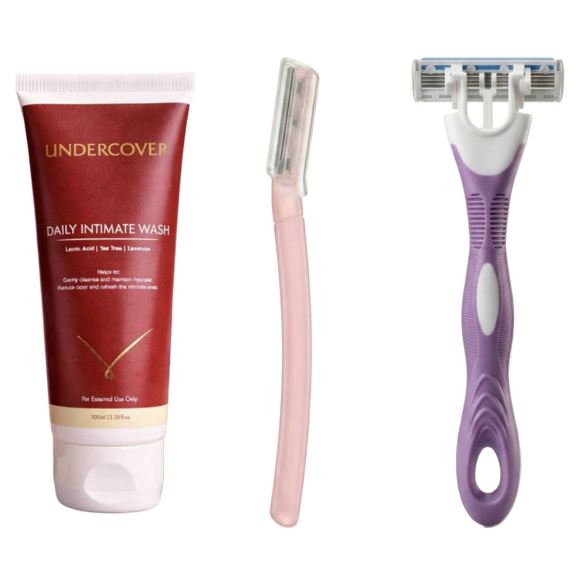 Intimate Wash, Women Face Razor & Body Razor Combo | H02 - view 1