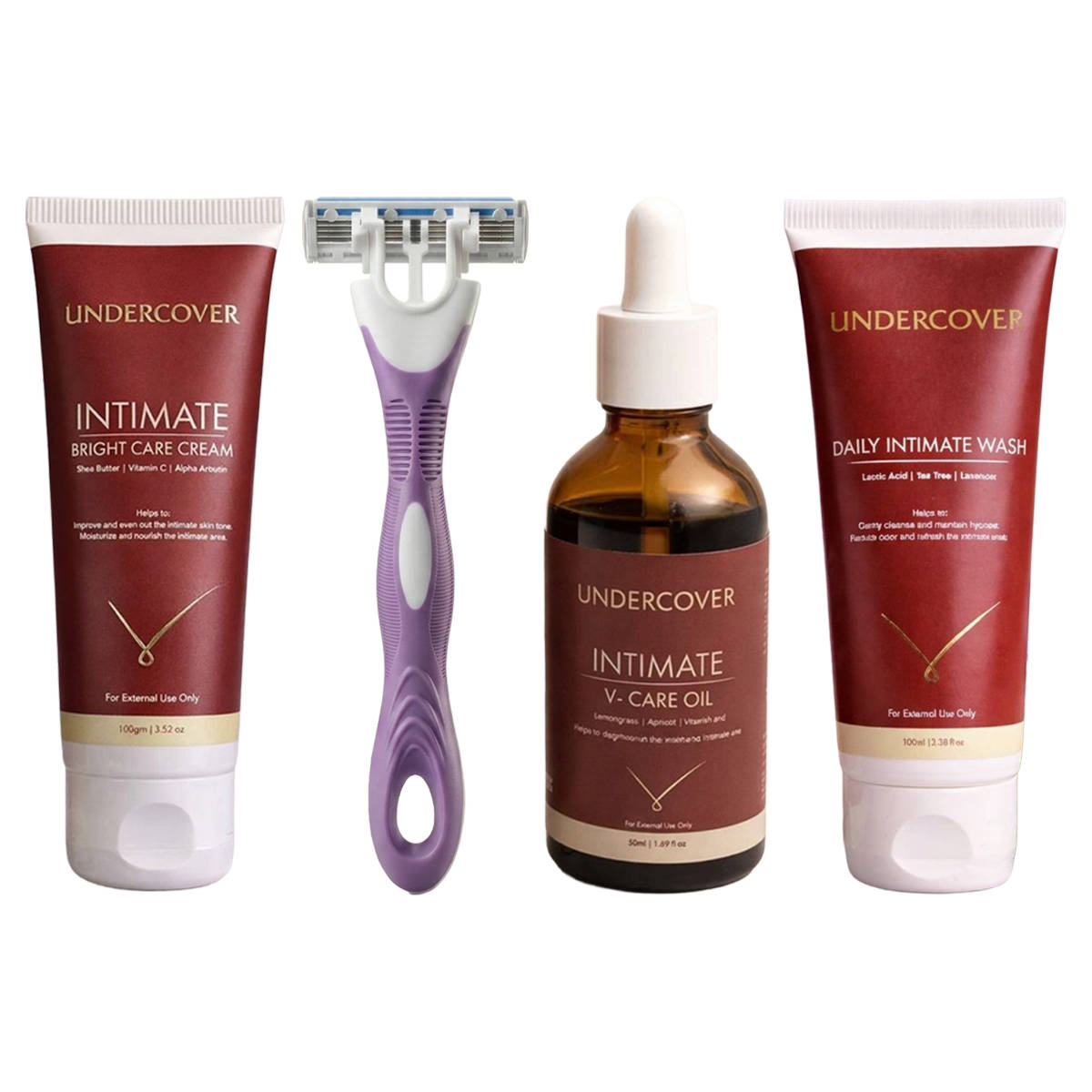 Bright Care Cream, V-Care Oil, Wash & Body Razor Combo | H02 - view 1