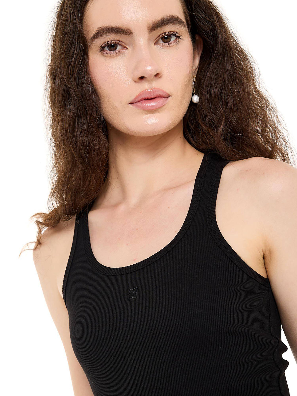 Women Black Textured Tank Top | TT98 - view 3