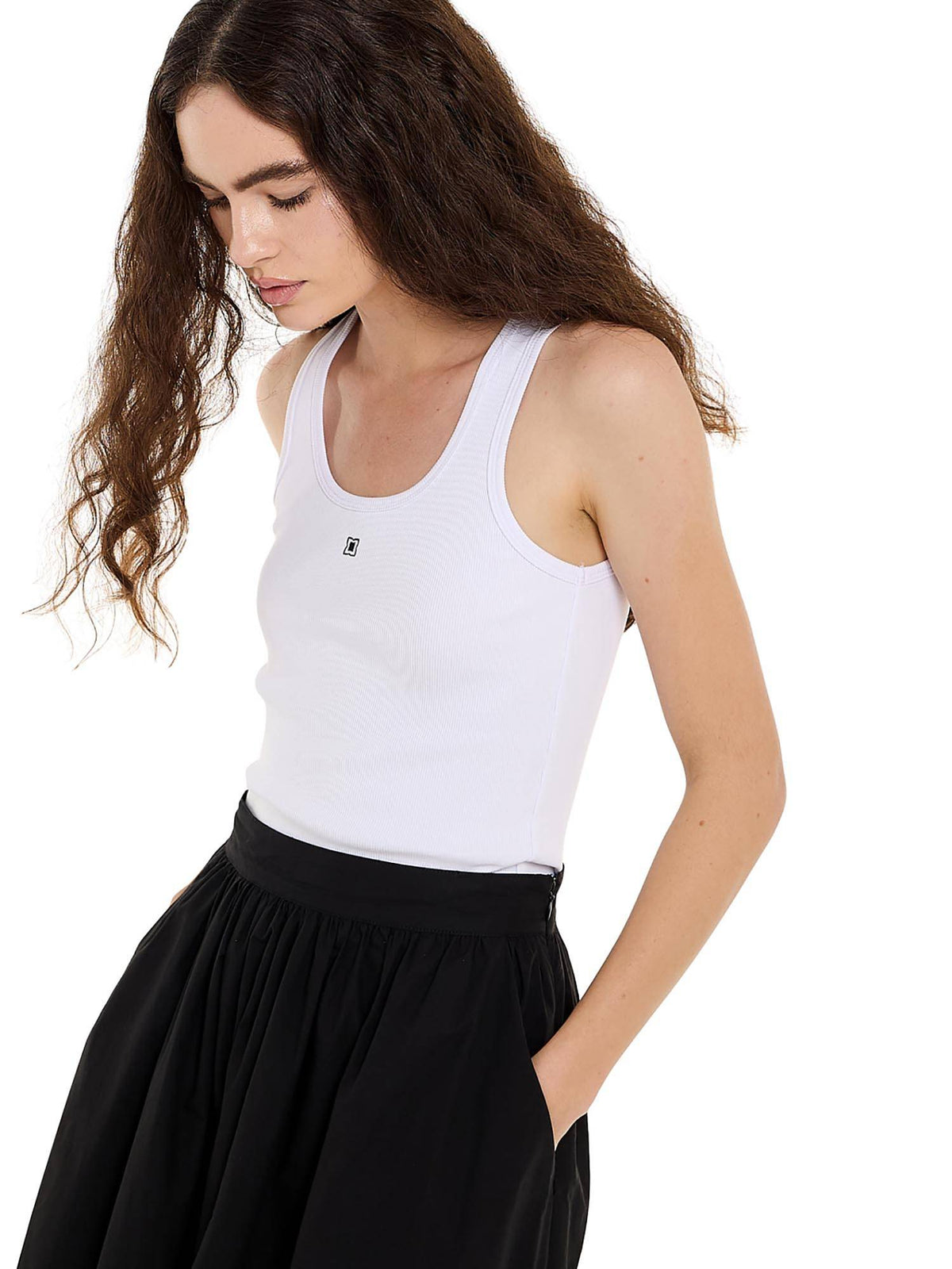 Women Black Textured Tank Top | TT98 - view 5