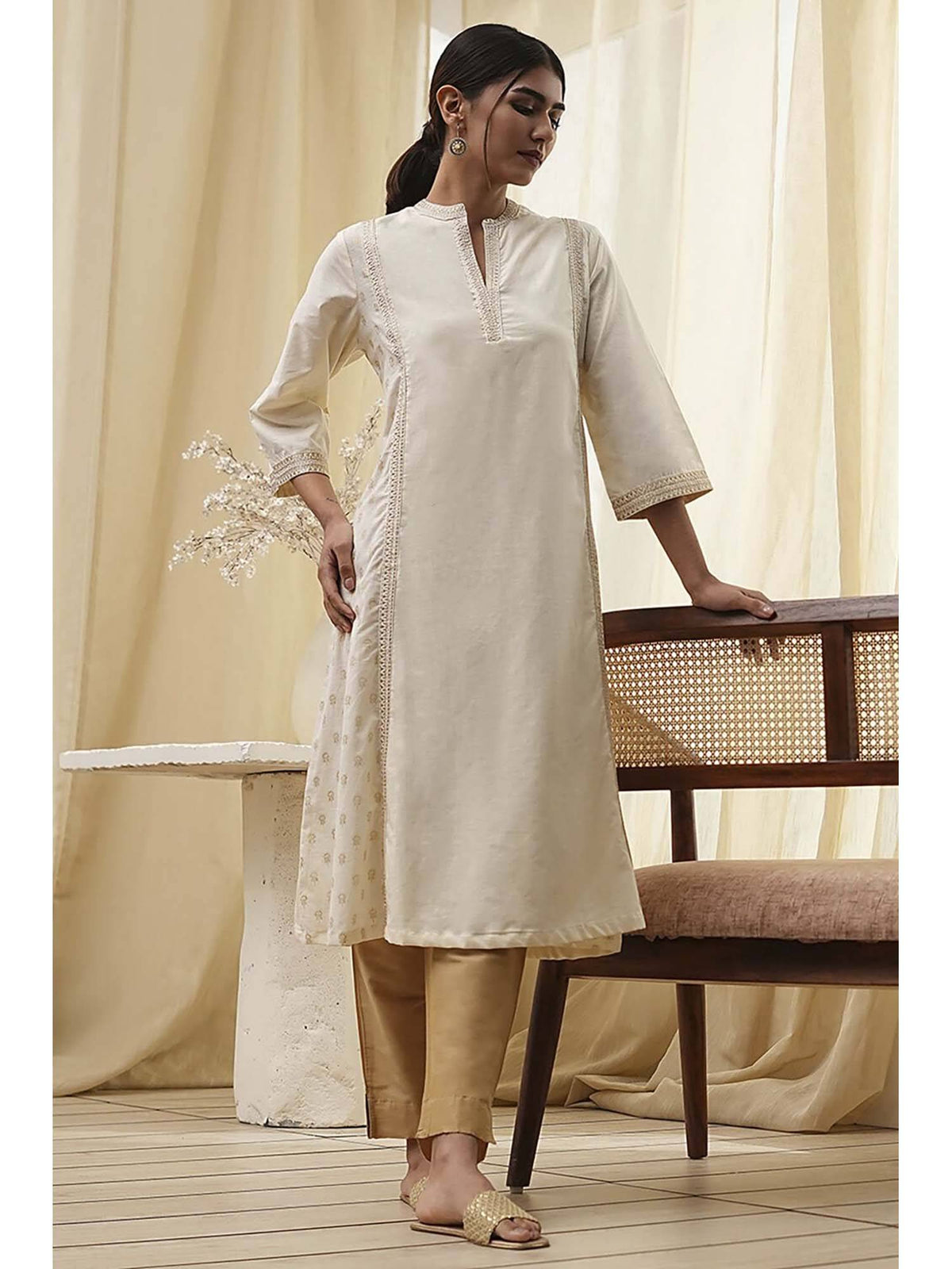 Women Pink A-Line Kurta | FY93 - view 7