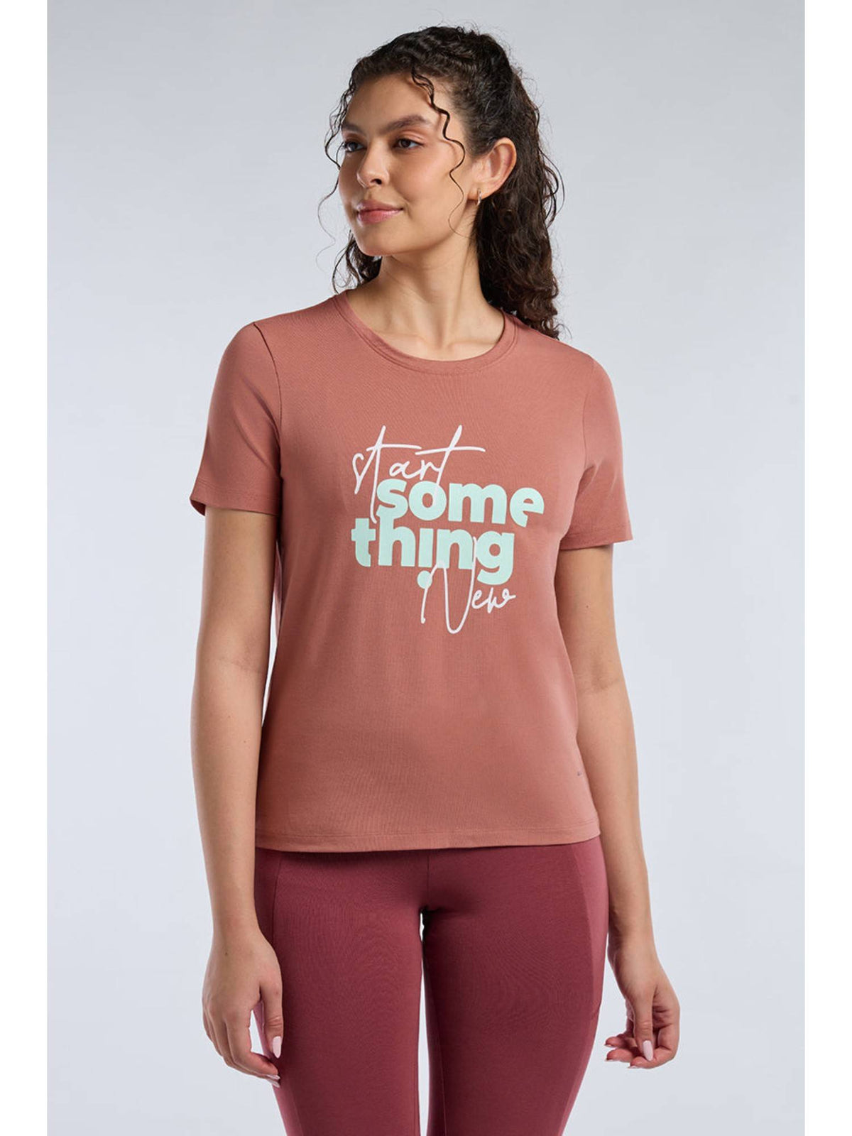 Women Purple Velvet Flaunt Workout T-Shirt | TT89 - view 46