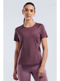 Women Purple Energize Active Flex T-Shirt | TT89 - view 1