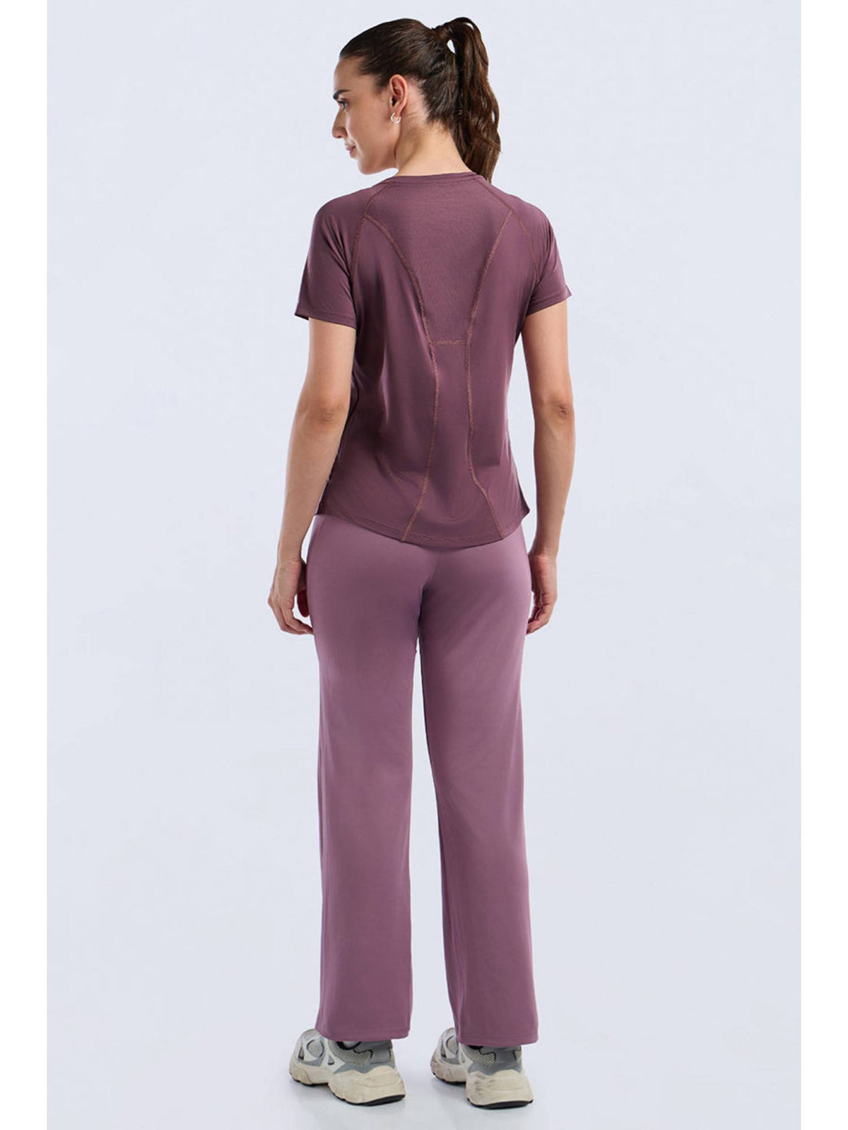 Women Purple Energize Active Flex T-Shirt | TT89 - view 3