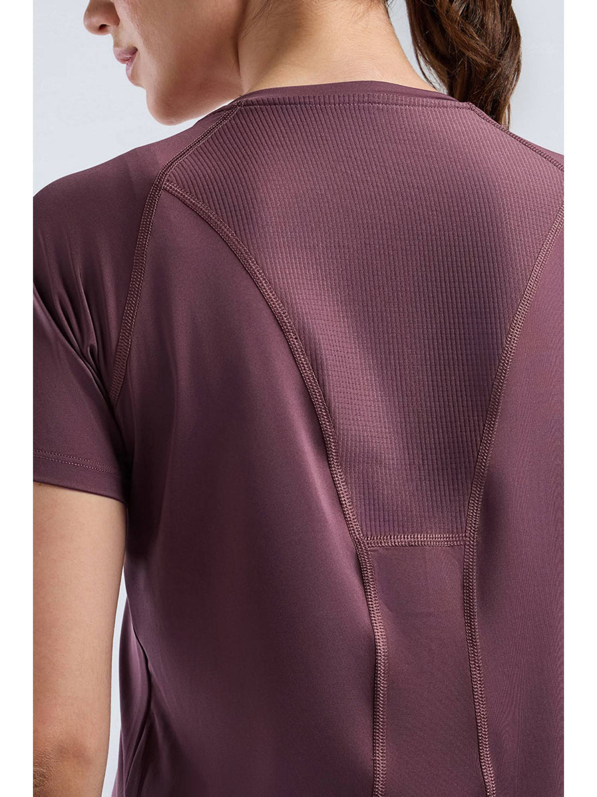 Women Purple Energize Active Flex T-Shirt | TT89 - view 4