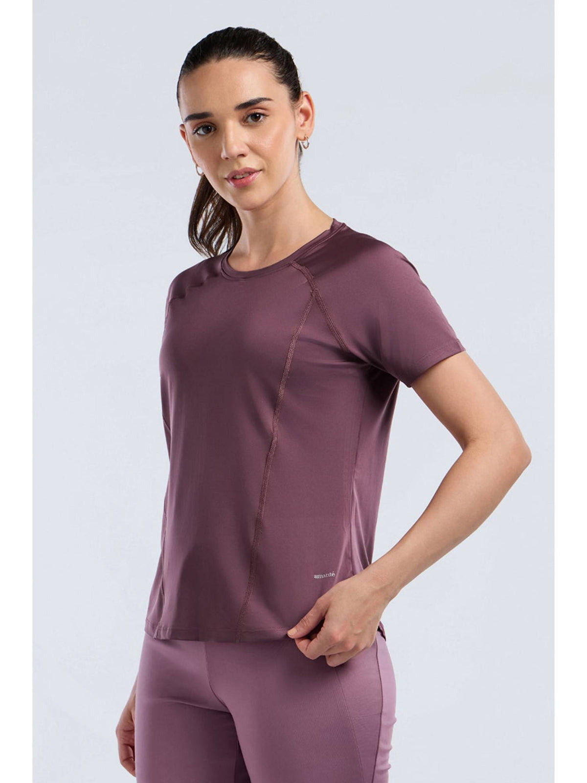 Women Purple Energize Active Flex T-Shirt | TT89 - view 5