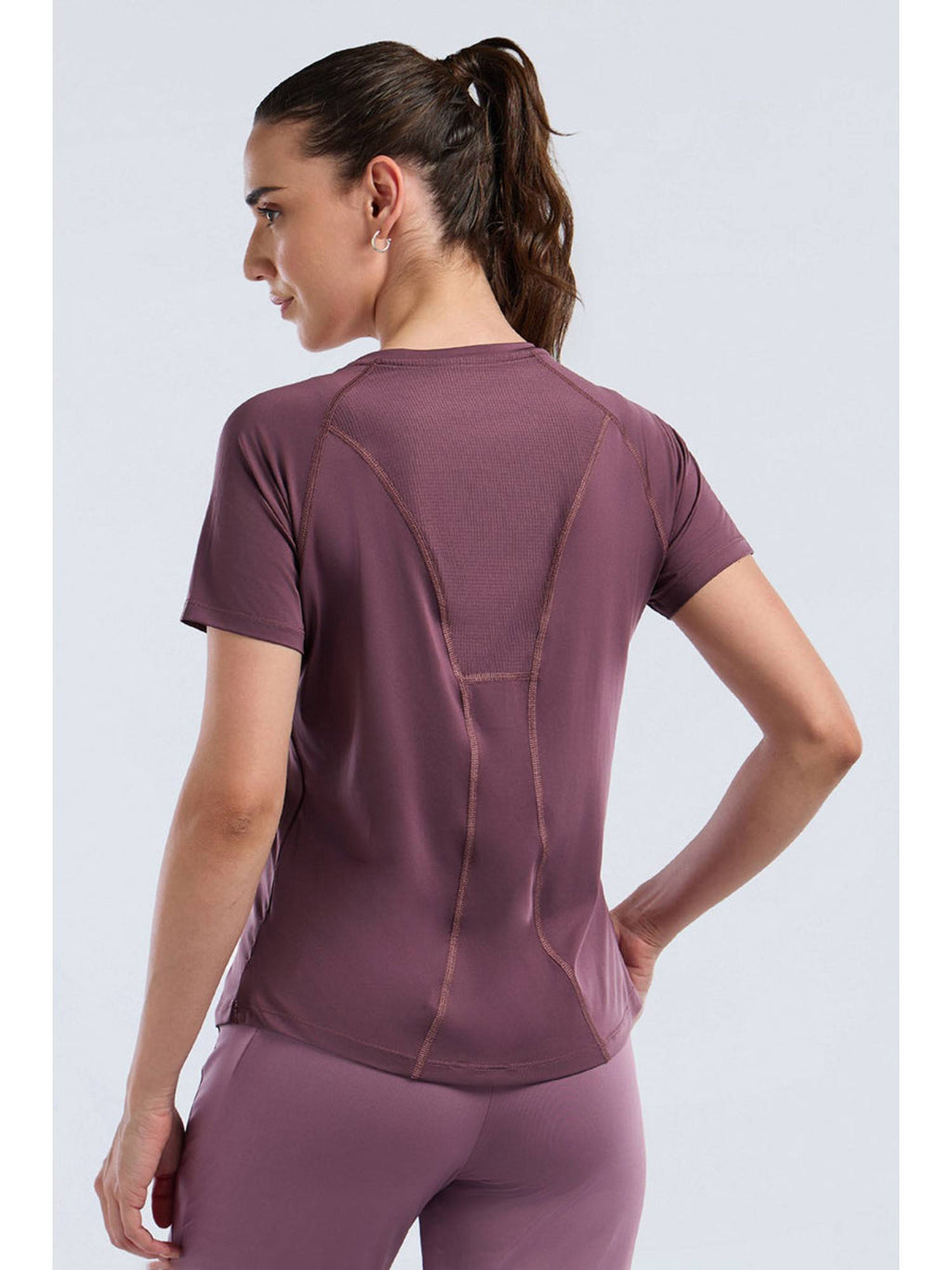 Women Purple Energize Active Flex T-Shirt | TT89 - view 6