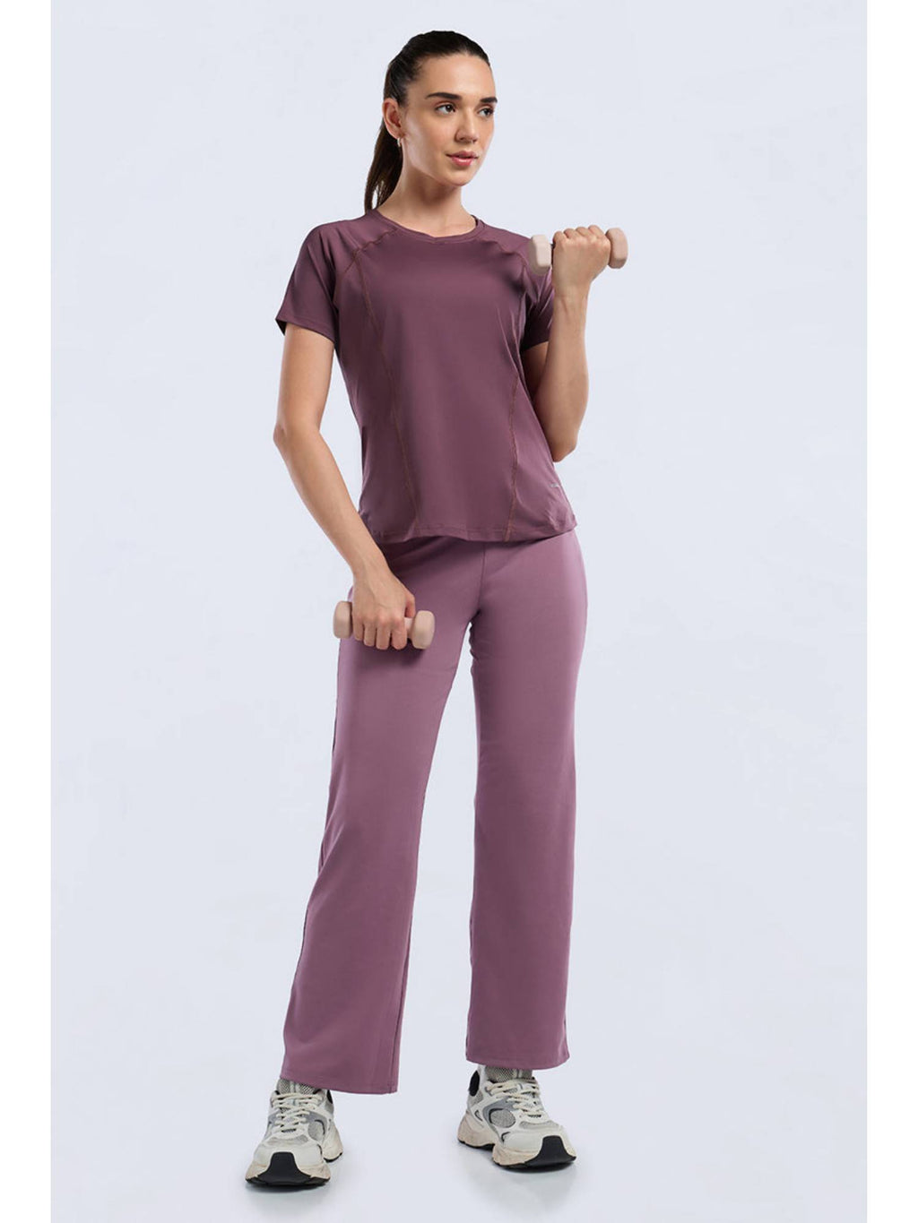 Women Purple Energize Active Flex T-Shirt | TT89 - view 8