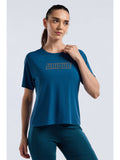 Women Teal Base Full Mesh Workout T-Shirt | TT89 - view 1