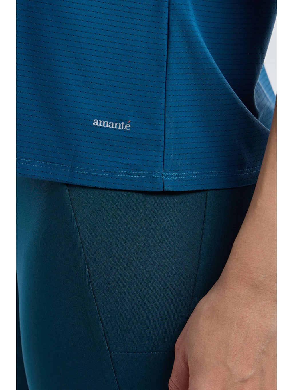 Women Teal Base Full Mesh Workout T-Shirt | TT89 - view 7