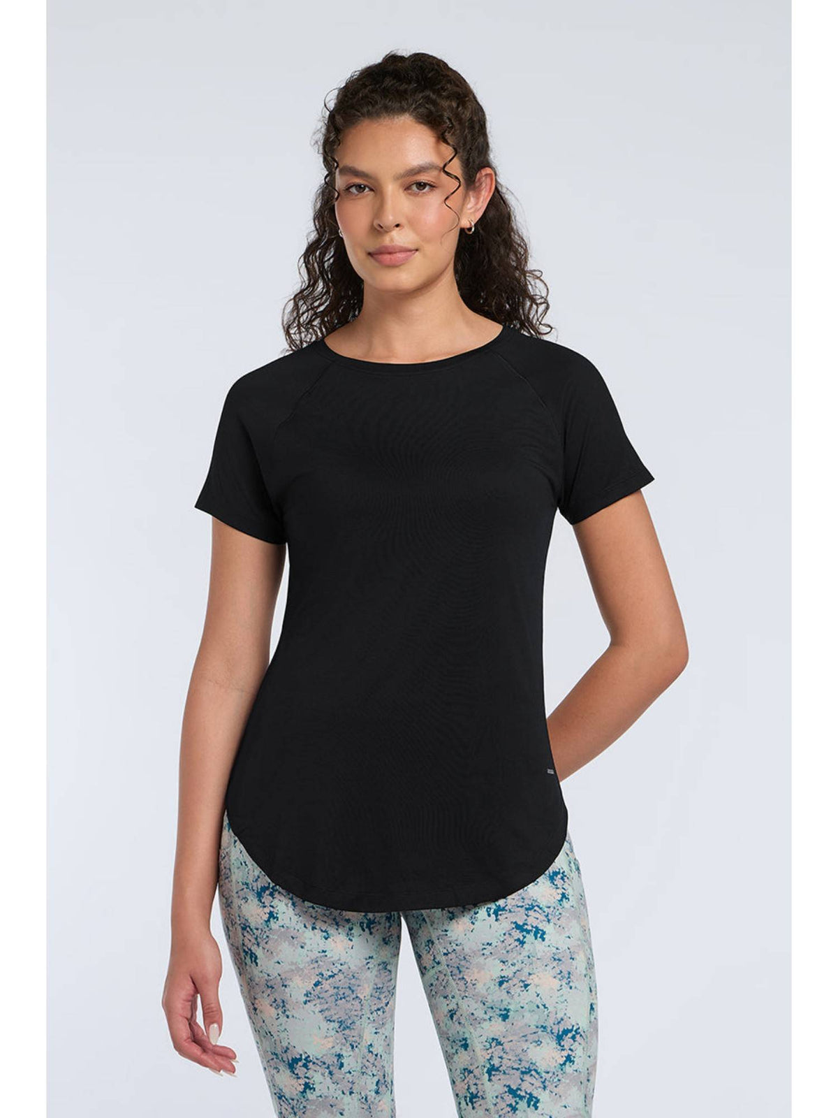 Women Black Easy Curve T-Shirt | TT89 - view 1