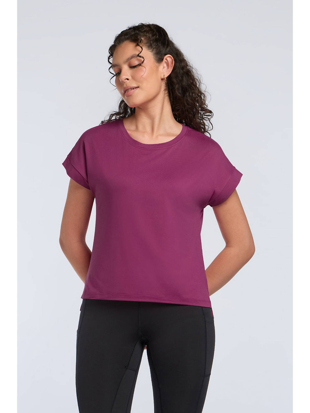 Women Black Easy Curve T-Shirt | TT89 - view 8