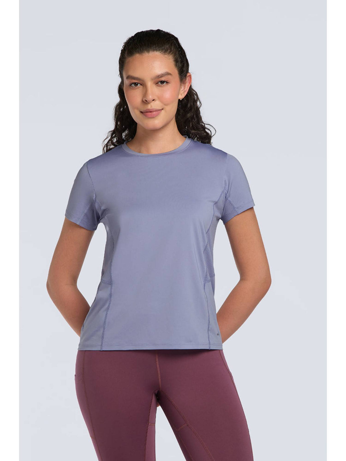Women Purple Velvet Flaunt Workout T-Shirt | TT89 - view 39