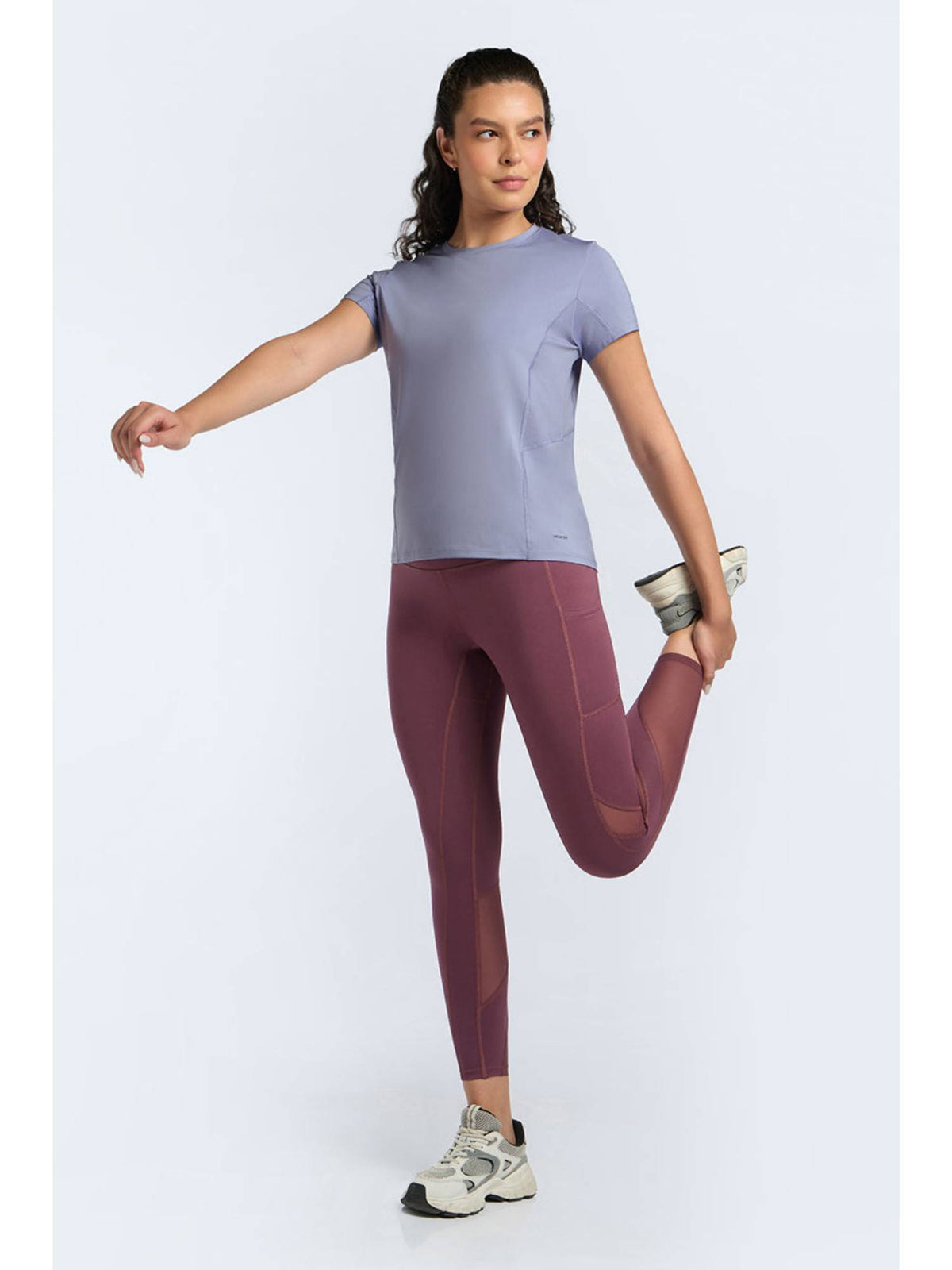 Women Persian Lavender Flaunt Workout T-Shirt | TT89 - view 2