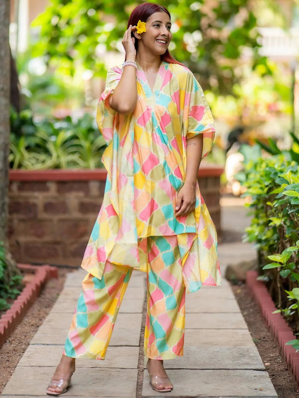 Gerua Multicoloured Printed Co-Ords CO87
