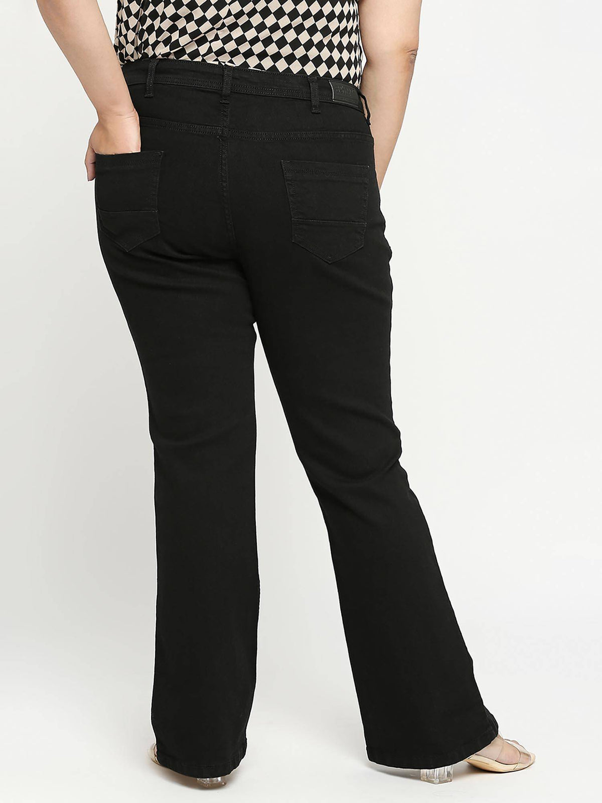 Turning Black Boot Cut High Rise for Women | BT10 - view 2