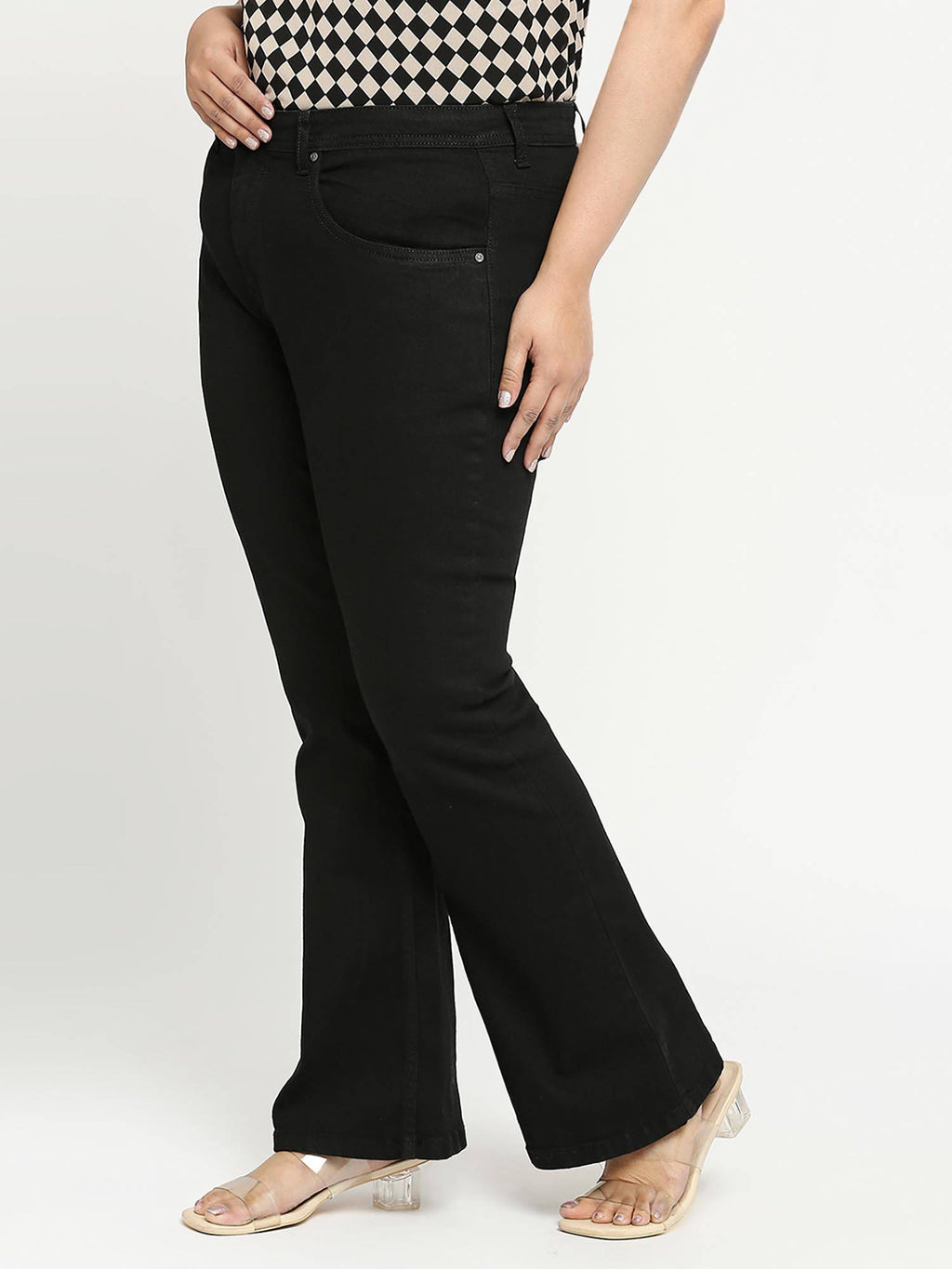Turning Black Boot Cut High Rise for Women | BT10 - view 3