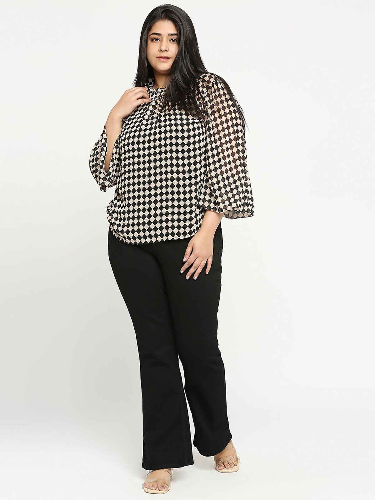 Turning Black Boot Cut High Rise for Women | BT10 - view 5