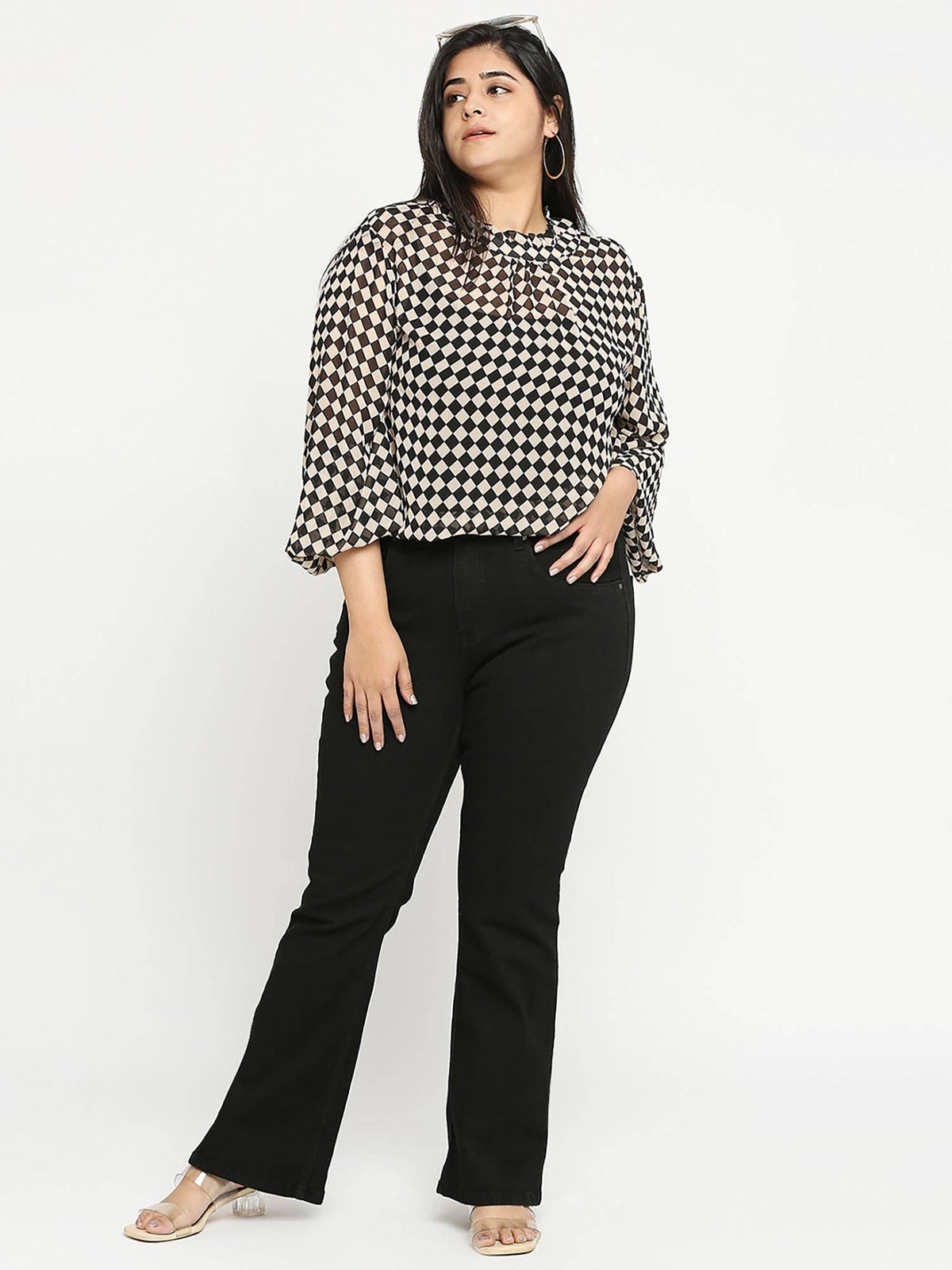 Turning Black Boot Cut High Rise for Women | BT10 - view 6