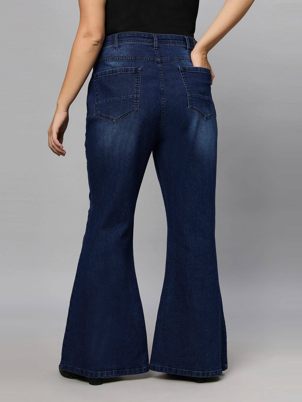 Boot Cut Leg High Rise Stretchable Jeans for Women | BT10 - view 2