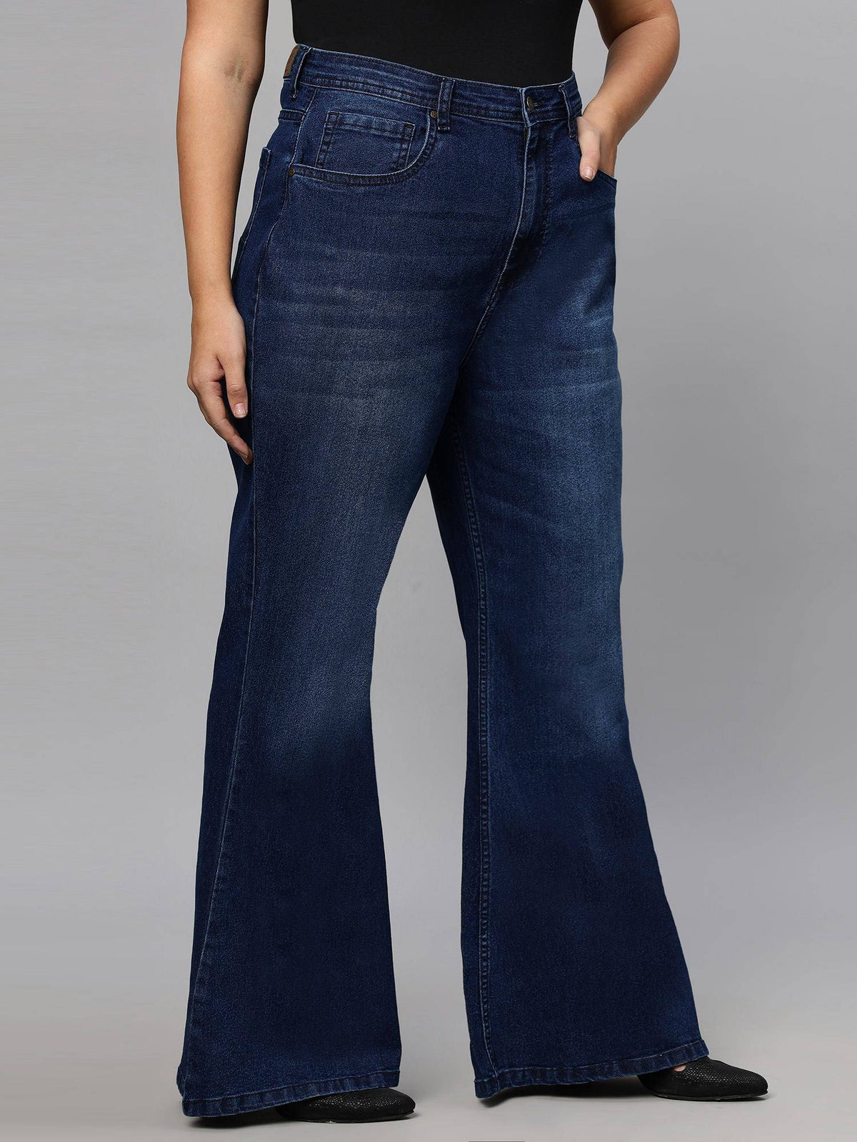 Boot Cut Leg High Rise Stretchable Jeans for Women | BT10 - view 3