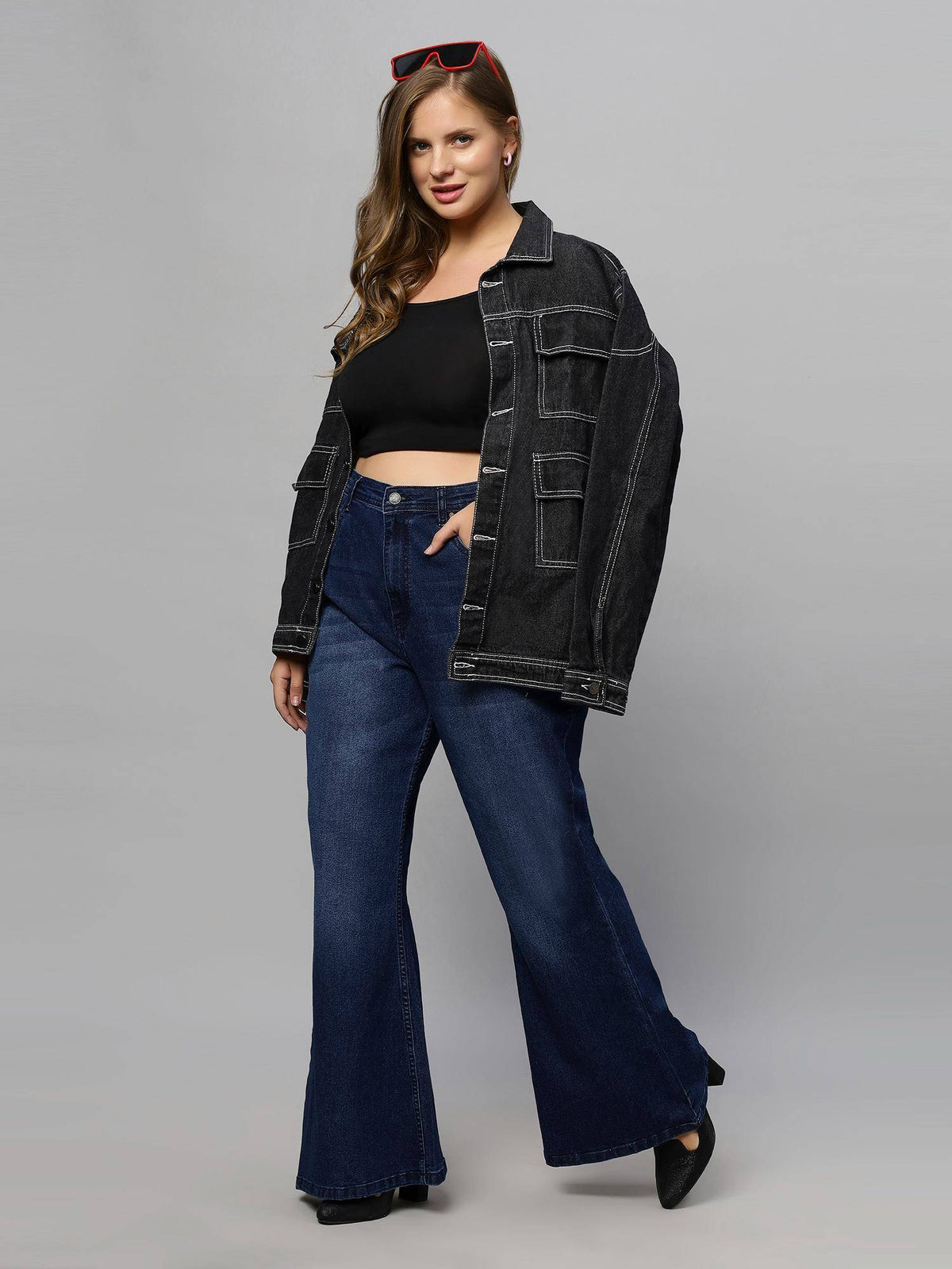 Boot Cut Leg High Rise Stretchable Jeans for Women | BT10 - view 5