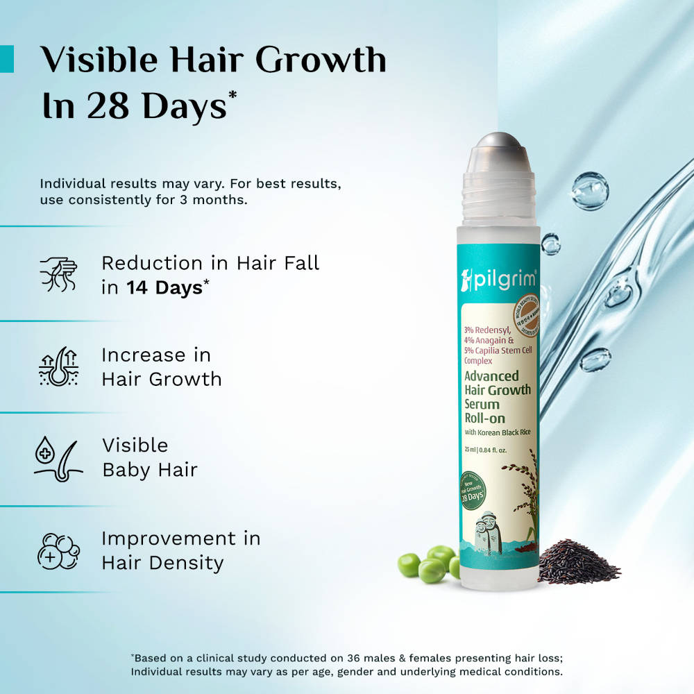 3% Redensyl & 4% Anagain Advance Hair Growth Serum Roll-On With Rosemary & Korean Black Rice | H85 - view 4