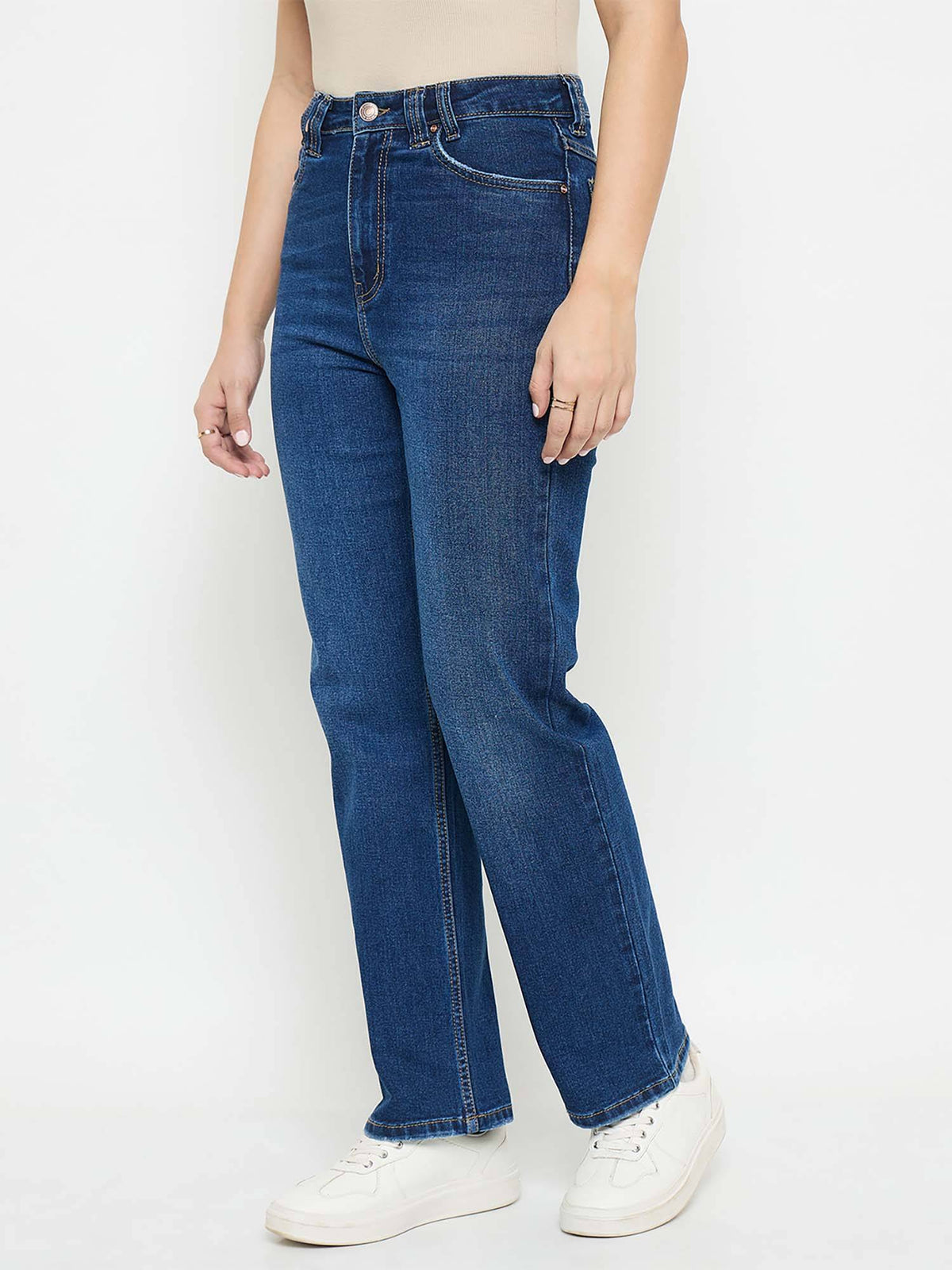 Straight Fit Mid Blue Jeans | ST23 - view 3