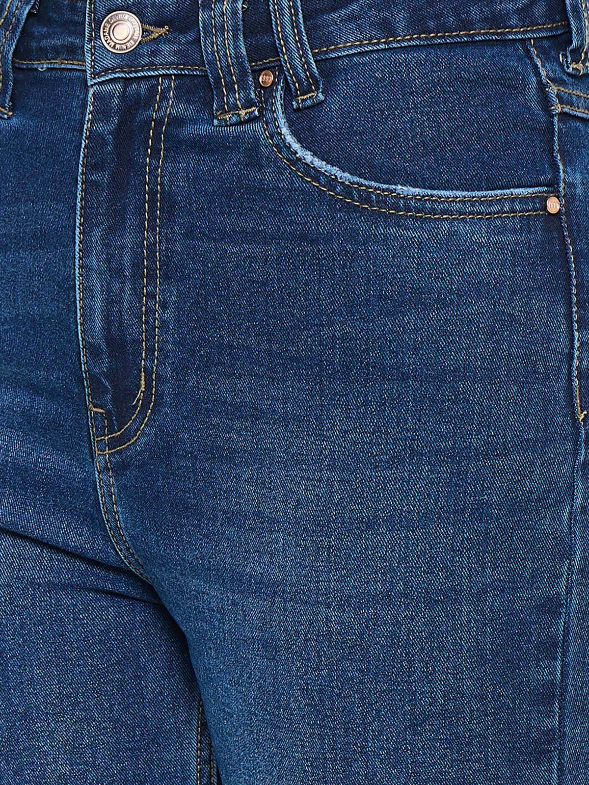 Straight Fit Mid Blue Jeans | ST23 - view 5