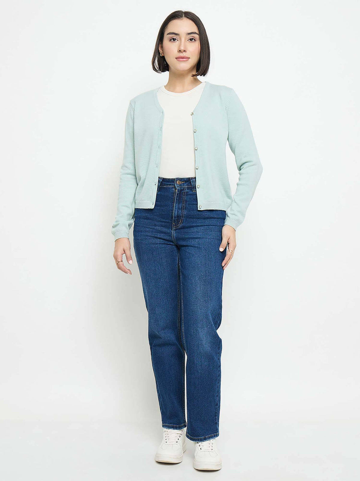 Straight Fit Mid Blue Jeans | ST23 - view 6