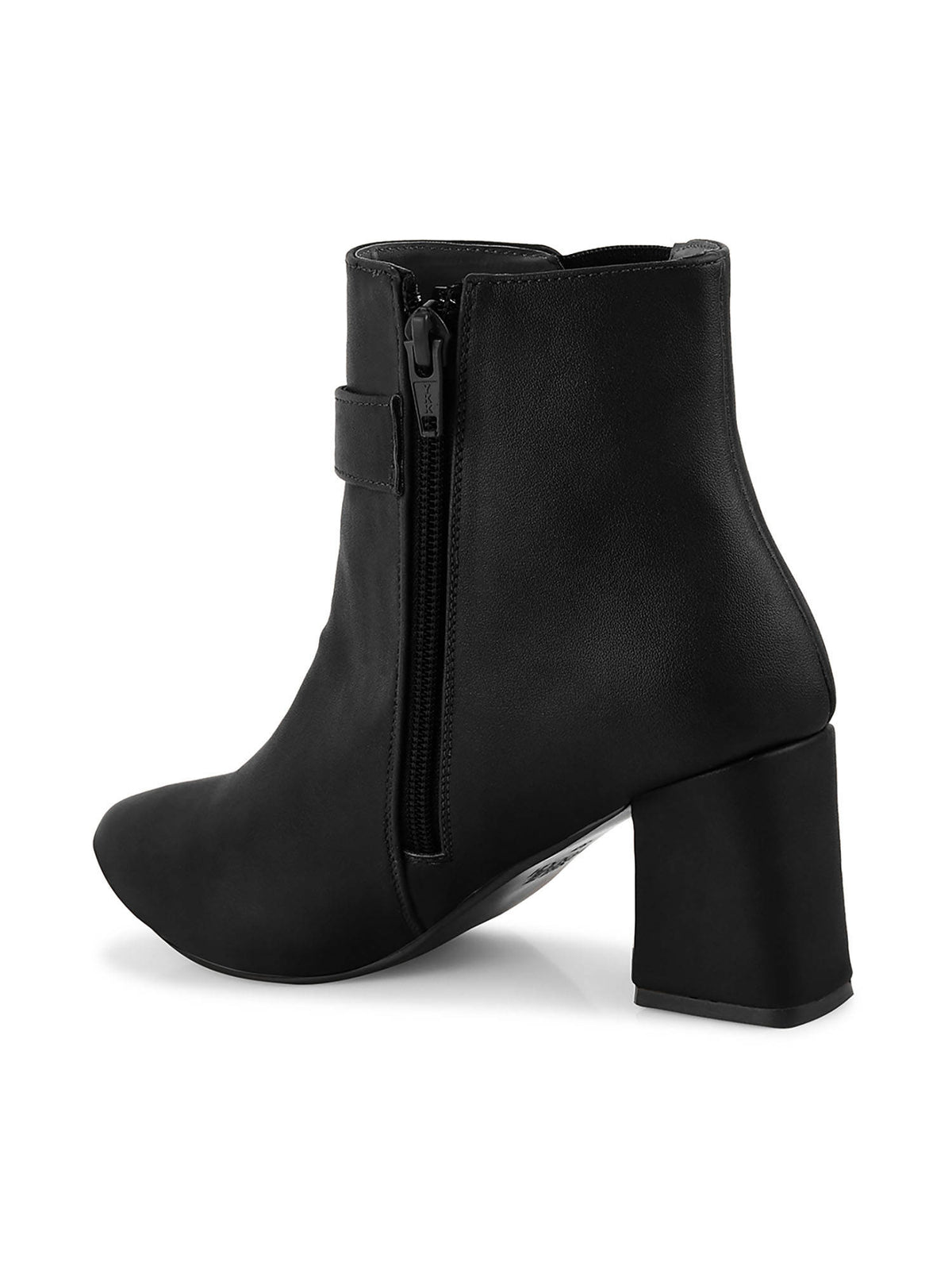 Women Black Solid Mid-Top Heeled Boots | BT61 - view 3