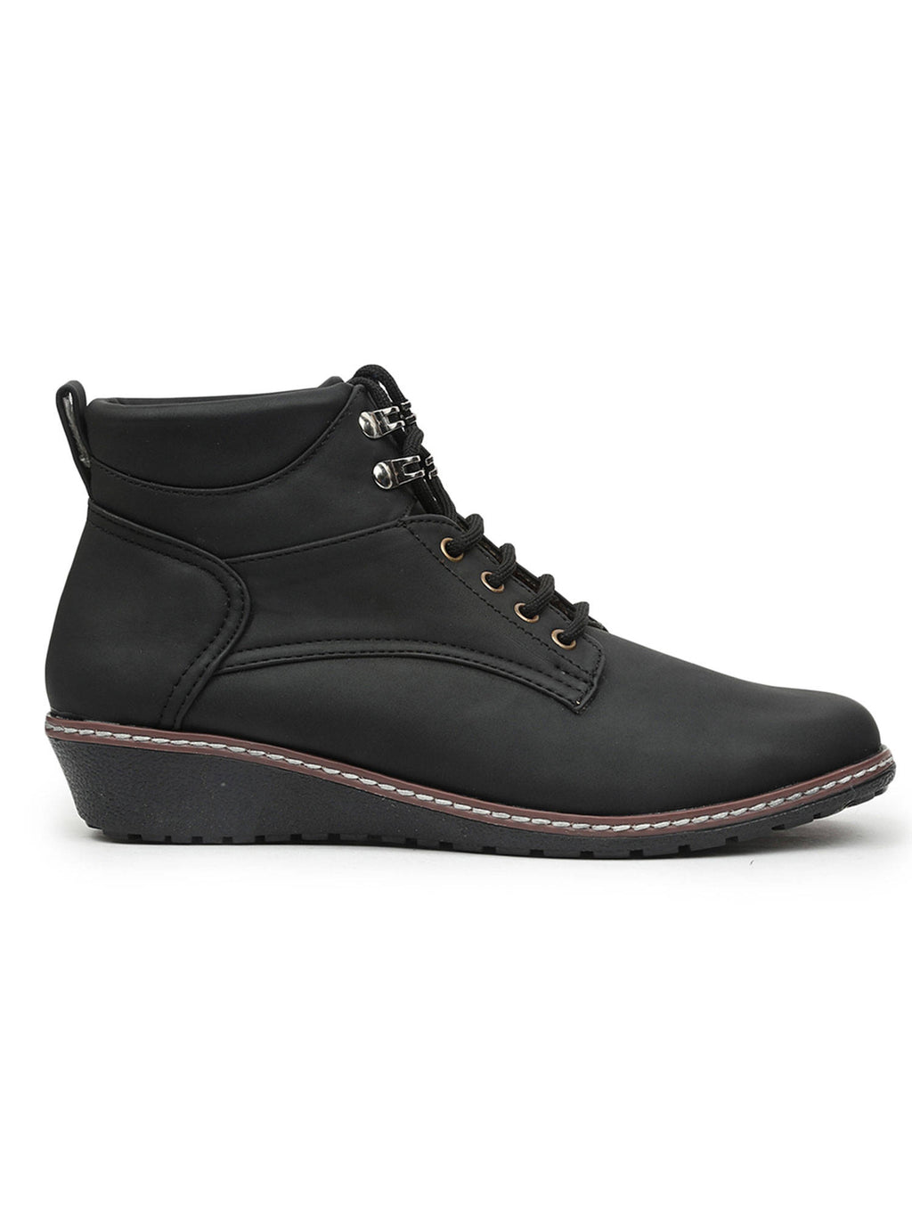 Solid Black Casual Boots | BT61 - view 2