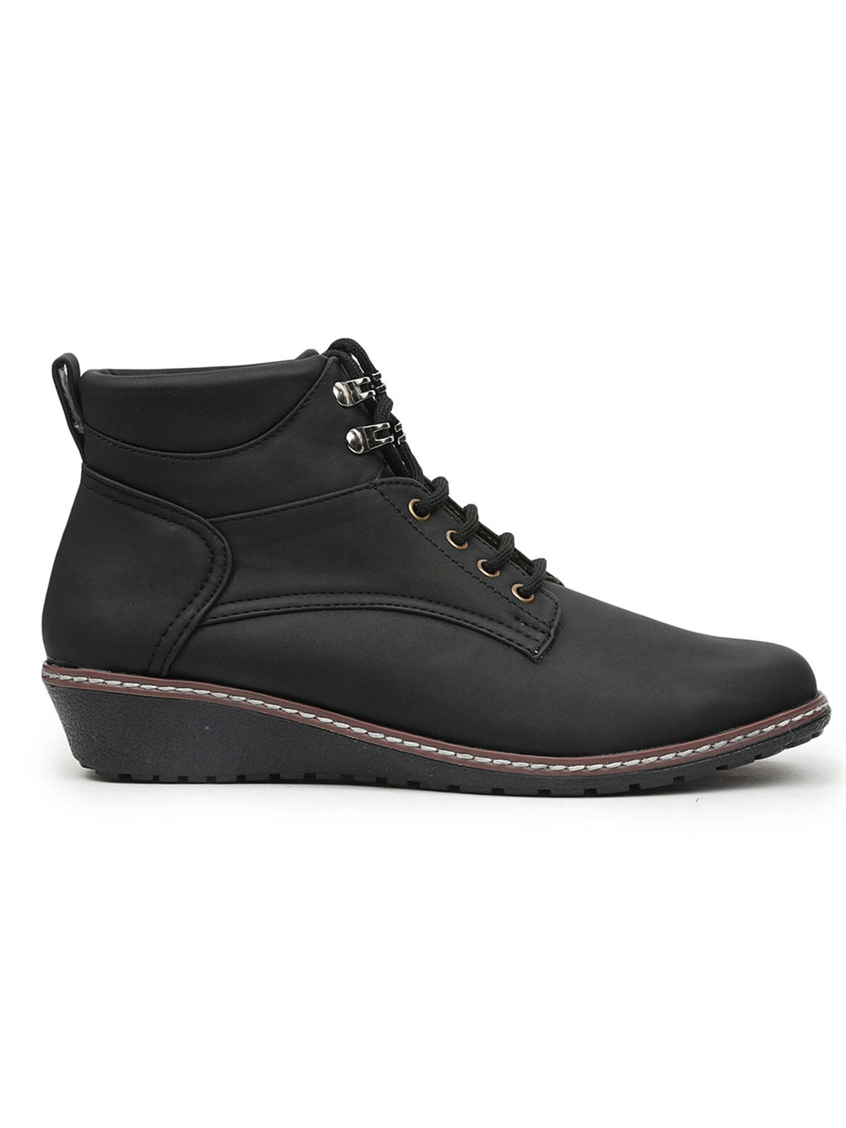 Solid Black Casual Boots | BT61 - view 2