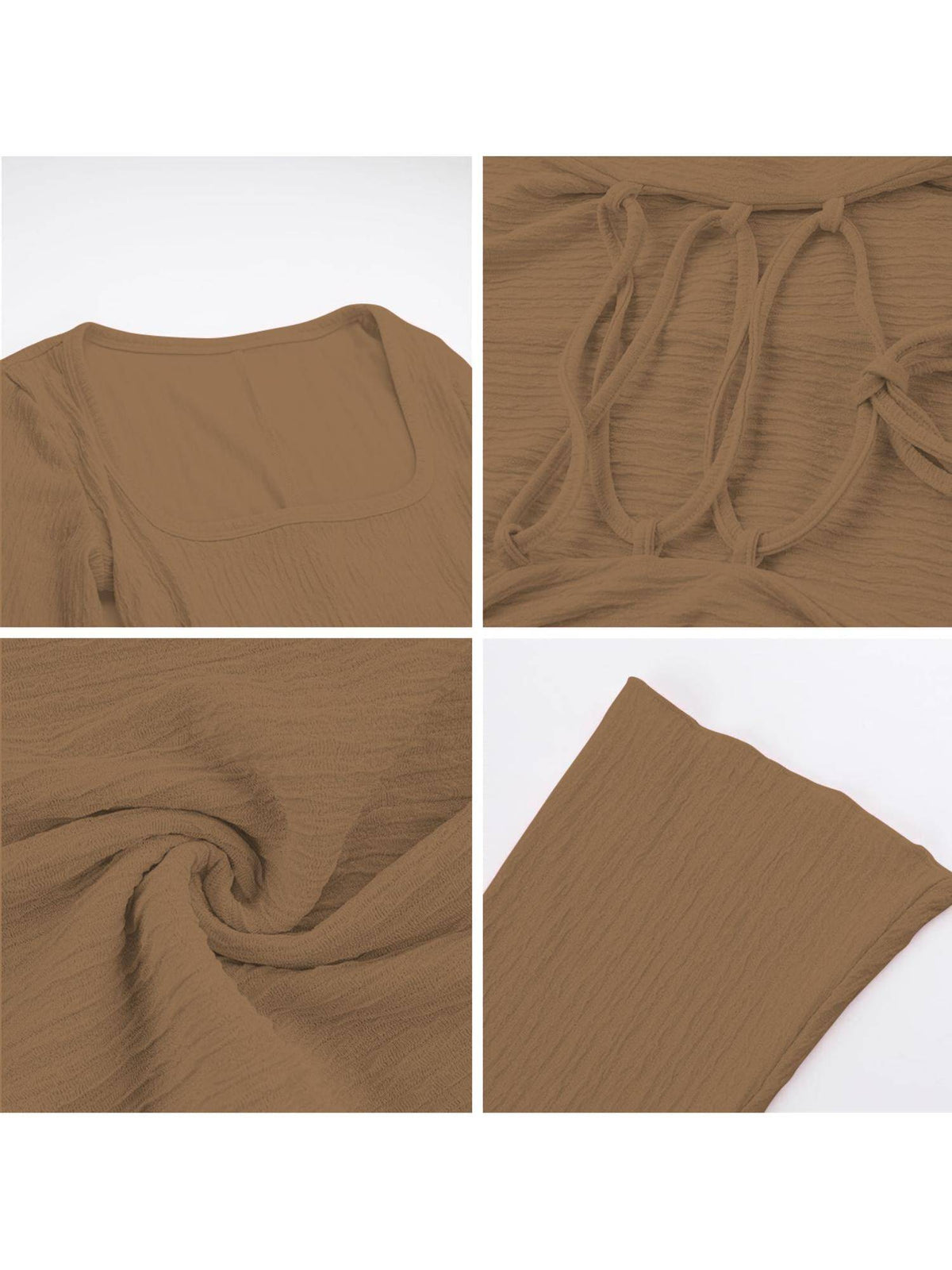 Womens Skin Square Neck A-Line Dress | D56 - view 56