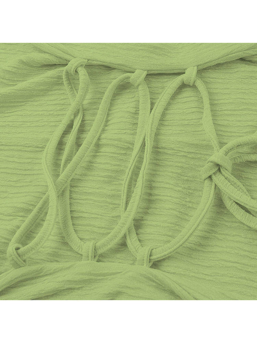 Womens Green Square Neck A-Line Dress | D56 - view 6