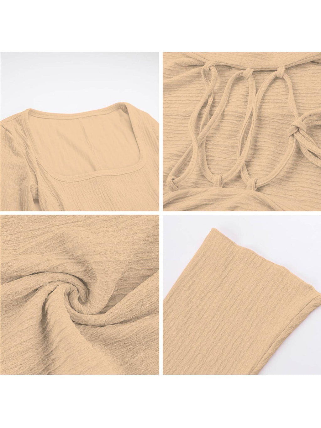 Womens Skin Square Neck A-Line Dress | D56 - view 7