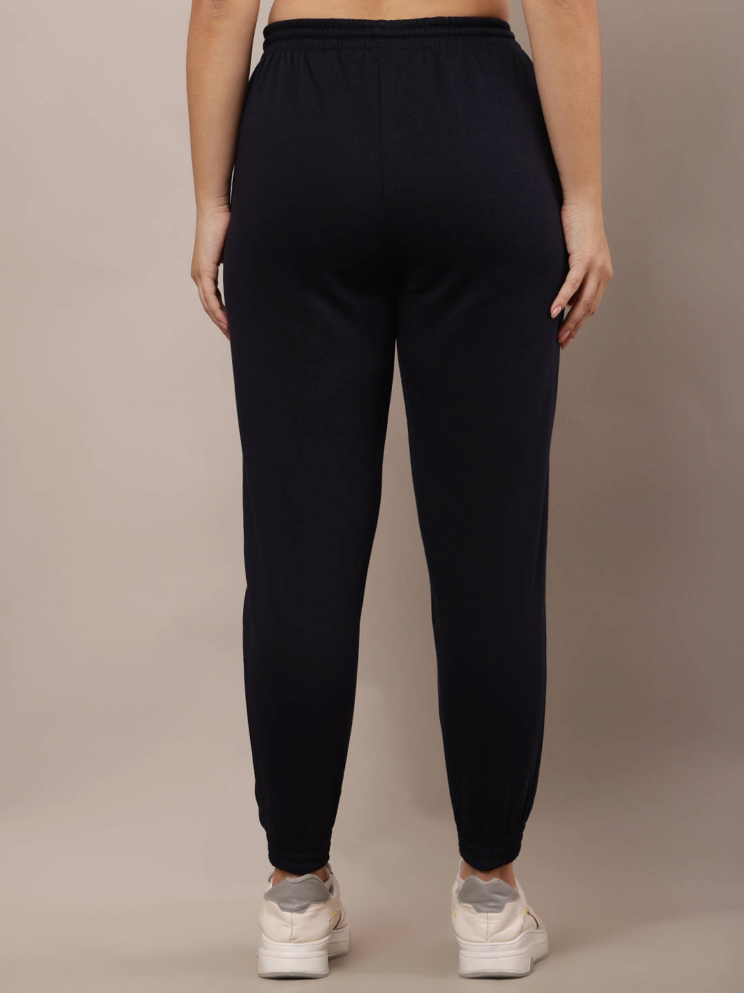 Women Cotton Elastic with Drawstring Dark Blue Jogger | WJ89 - view 4
