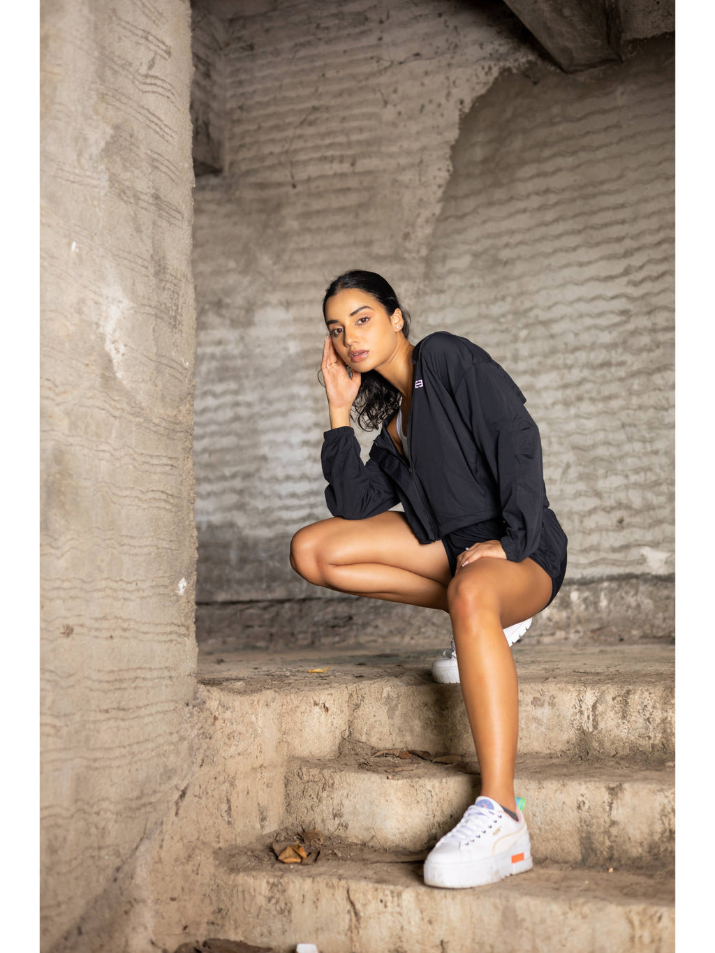 Black Flex Fit Zipper Jacket | JK12 - view 2