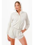 White Flex Fit Zipper Jacket | JK12 - view 1