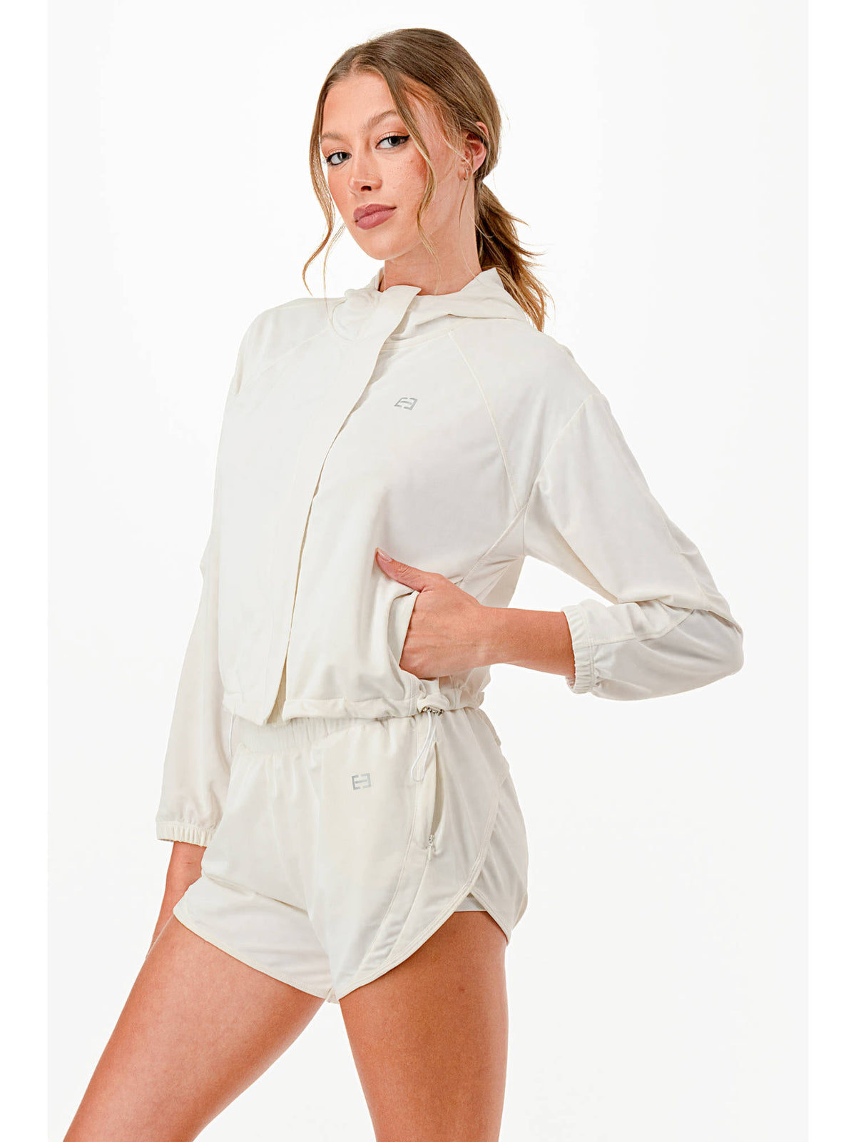 White Flex Fit Zipper Jacket | JK12 - view 3