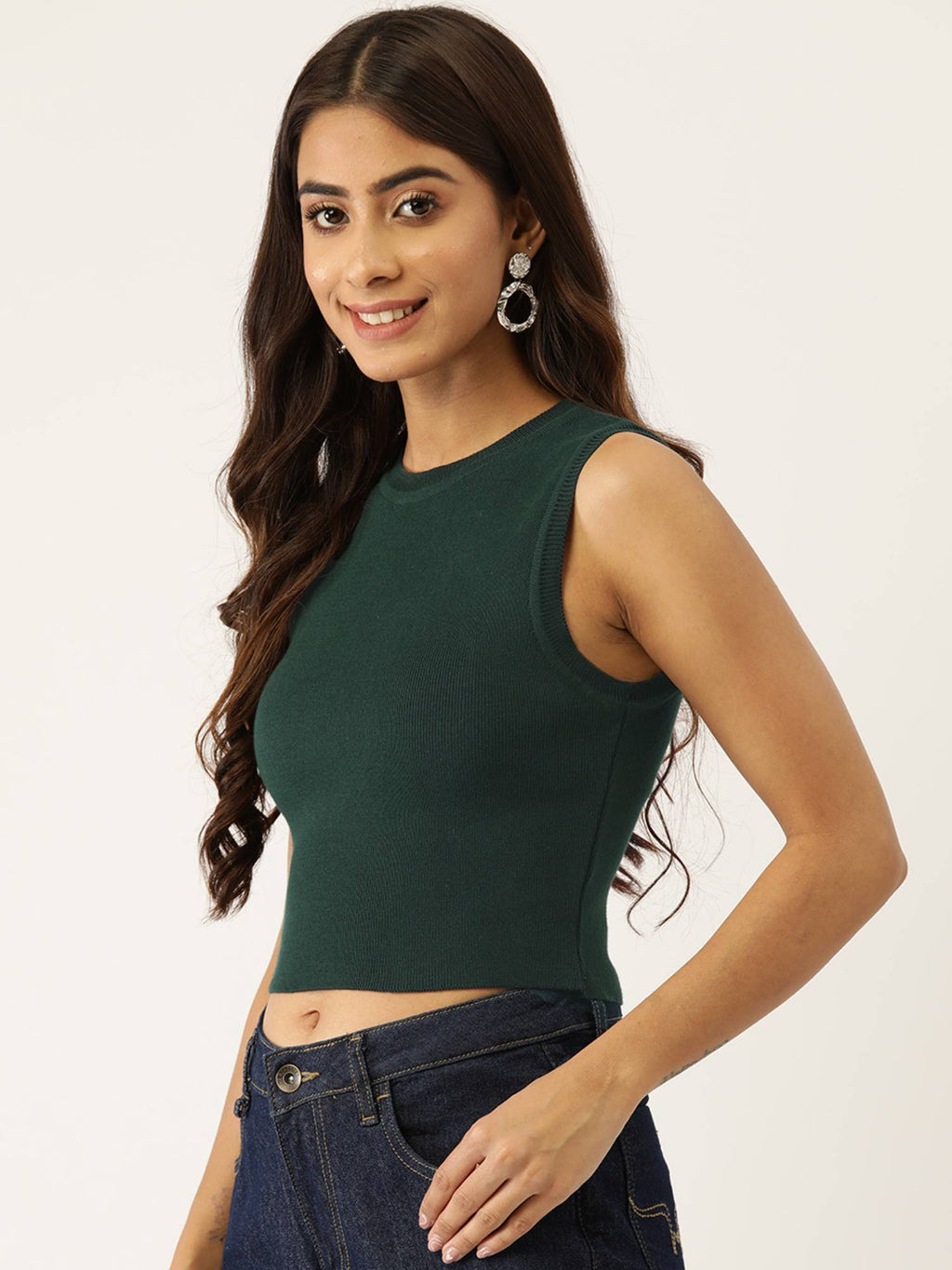 Rust Solid Cotton Crop Top | CT61 - view 23