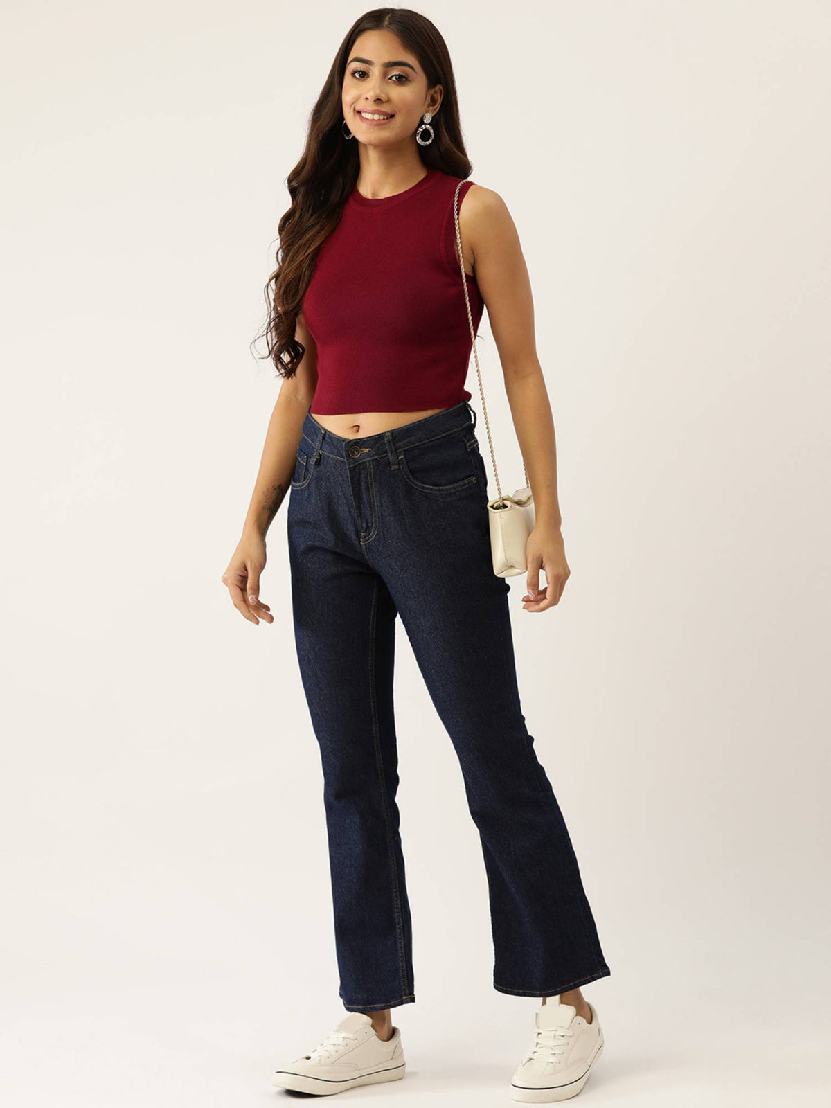Rust Solid Cotton Crop Top | CT61 - view 10