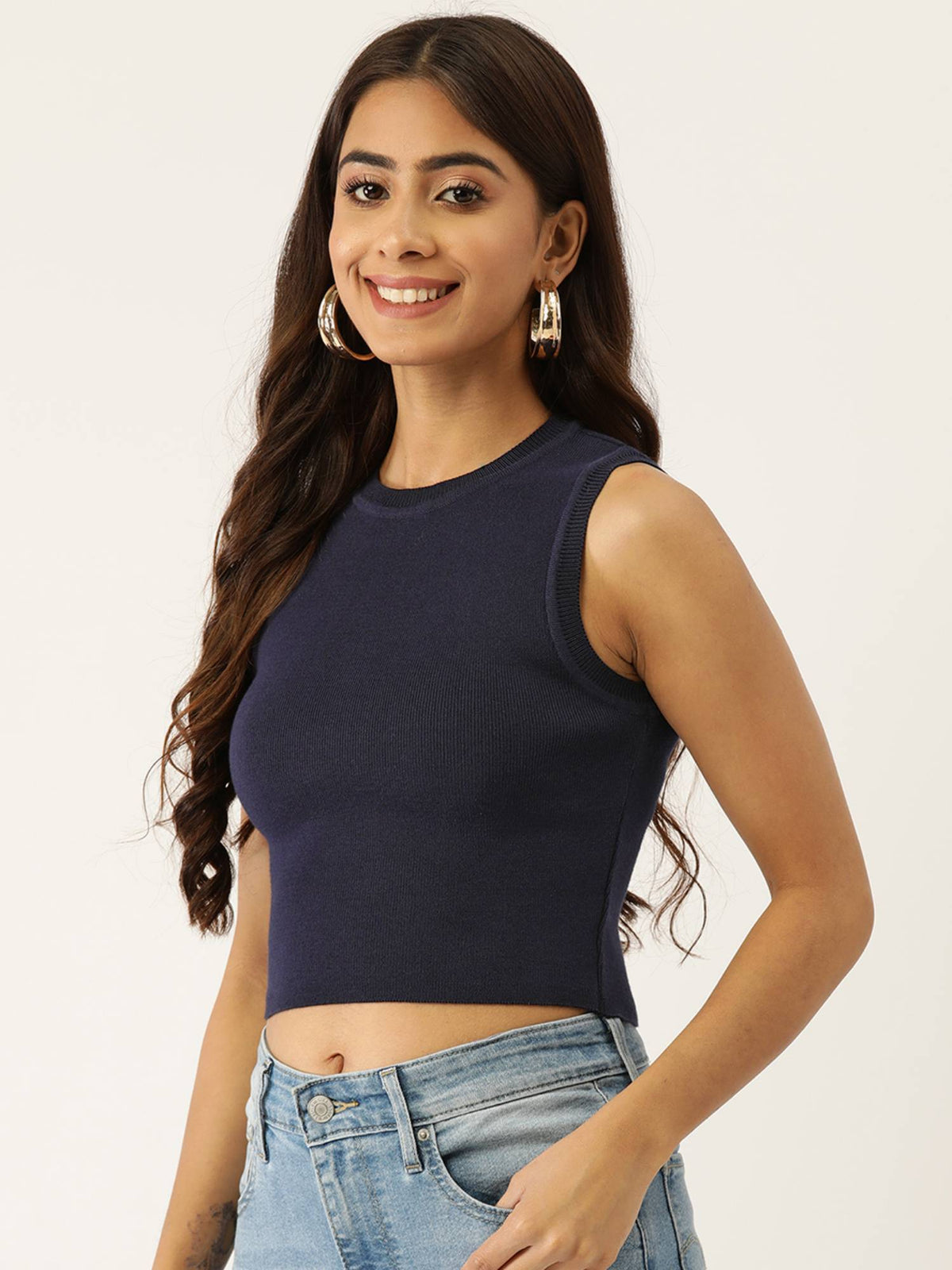 Rust Solid Cotton Crop Top | CT61 - view 18